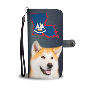 Akita dog Print Wallet Case-Free Shipping-LA State - Deruj.com