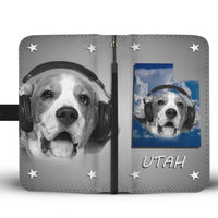 Beagle Dog Print Wallet Case- Free Shipping-UT State - Deruj.com