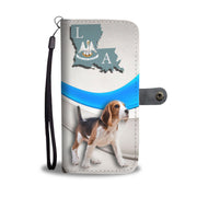 Cute Beagle Dog Print Wallet Case-Free Shipping-LA State - Deruj.com