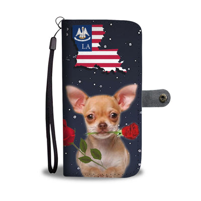 Chihuahua Dog Print Wallet Case-Free Shipping-LA State - Deruj.com