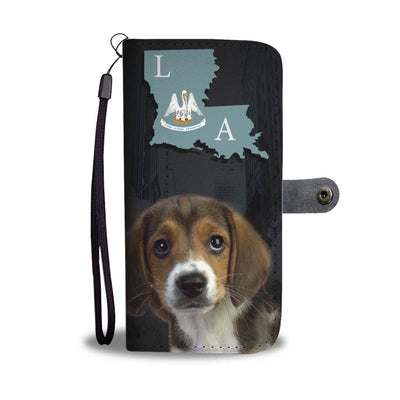 Amazing Beagle Dog Print Wallet Case-Free Shipping-LA State - Deruj.com