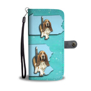 Cute Basset Hound Dog Print Wallet Case-Free Shipping-PA State - Deruj.com