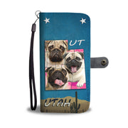 Cute Pug Dog Print Wallet Case- Free Shipping-UT State - Deruj.com