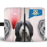 Bearded Collie Print Wallet Case-Free Shipping-CT State - Deruj.com