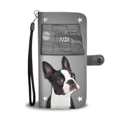 Cute Boston Terrier Print Wallet Case- Free Shipping-ND State - Deruj.com