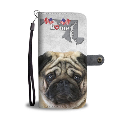 Pug Dog Print Wallet Case-Free Shipping-MD State - Deruj.com