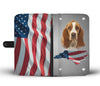 Lovely Basset Hound Print Wallet Case- Free Shipping-NC State - Deruj.com