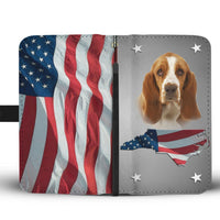Lovely Basset Hound Print Wallet Case- Free Shipping-NC State - Deruj.com