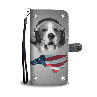 Cute Beagle Dog Print Wallet Case- Free Shipping-NC State - Deruj.com