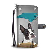 Cute Boston Terrier Print Wallet Case- Free Shipping-NC State - Deruj.com