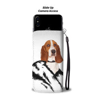 Basset Hound Print Wallet Case-Free Shipping-CA State