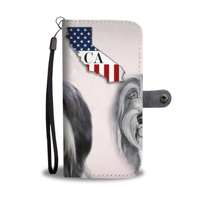 Bearded Collie Print Wallet Case-Free Shipping-CA State - Deruj.com