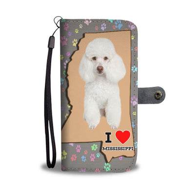 Cute Poodle Print Wallet Case-Free Shipping-MS State - Deruj.com