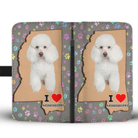 Cute Poodle Print Wallet Case-Free Shipping-MS State - Deruj.com