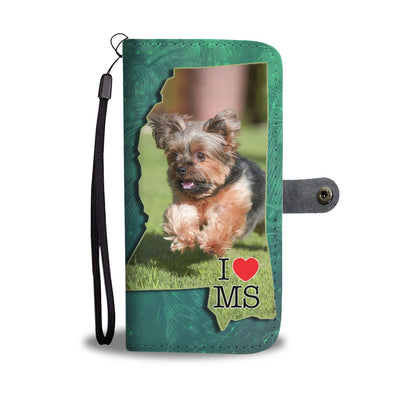Cute Yorkie Print Wallet Case-Free Shipping-MS State - Deruj.com
