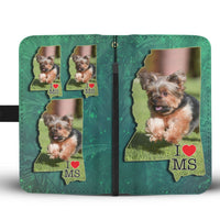 Cute Yorkie Print Wallet Case-Free Shipping-MS State - Deruj.com