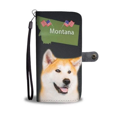 Akita Dog Print Wallet Case-Free Shipping-MT State - Deruj.com