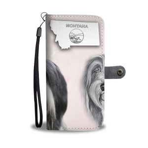 Bearded Collie Print Wallet Case-Free Shipping-MT State - Deruj.com