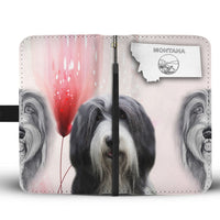 Bearded Collie Print Wallet Case-Free Shipping-MT State - Deruj.com