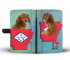 Lovely Dachshund Print Wallet Case-Free Shipping-AR State - Deruj.com