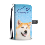 Akita Dog Print Wallet Case-Free Shipping-KY State - Deruj.com