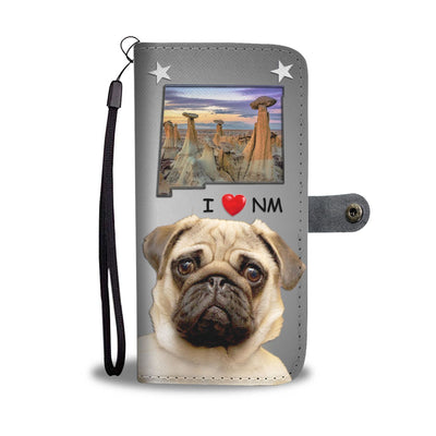 Cute Pug Dog Print Wallet Case-Free Shipping-NM State - Deruj.com