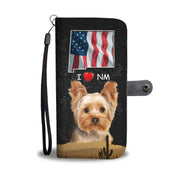 Yorkshire Terrier On Black Print Wallet Case-Free Shipping-NM State - Deruj.com