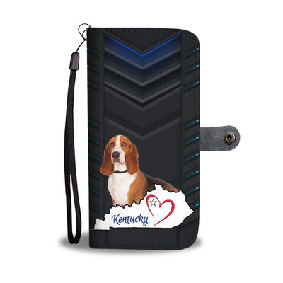 Cute Basset Hound Print Wallet Case-Free Shipping-KY State - Deruj.com