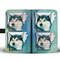 Siberian Husky Art Print Wallet Case-Free Shipping-AR State - Deruj.com