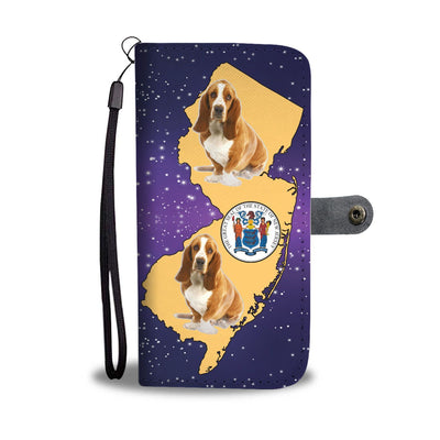 Cute Basset Hound Dog Print Wallet Case-Free Shipping-NJ State - Deruj.com