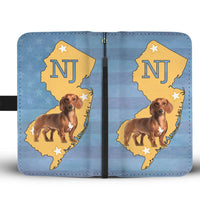 Dachshund Dog Print Wallet Case-Free Shipping-NJ State - Deruj.com