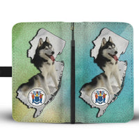 Amazing Siberian Husky Print Wallet Case-Free Shipping-NJ State - Deruj.com