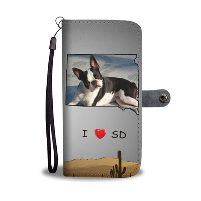 Lovely Boston Terrier Print Wallet Case-Free Shipping-SD State - Deruj.com