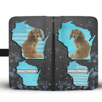 Cute Dachshund Dog Print Wallet Case-Free Shipping-WI State - Deruj.com