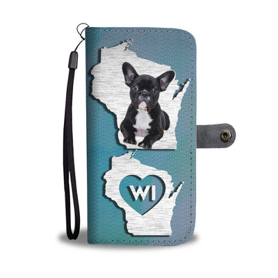 Cute French Bulldog Print Wallet Case-Free Shipping-WI State - Deruj.com