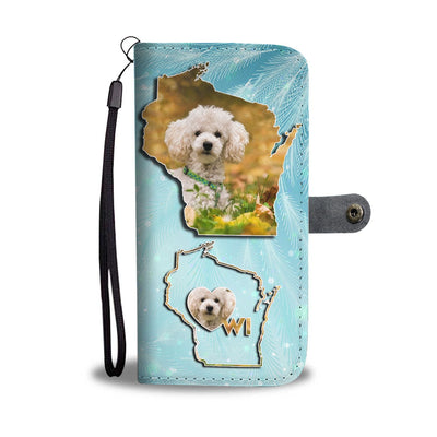 Cute Poodle Dog Print Wallet Case-Free Shipping-WI State - Deruj.com
