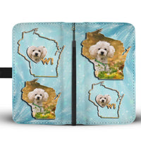 Cute Poodle Dog Print Wallet Case-Free Shipping-WI State - Deruj.com