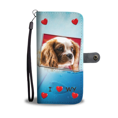 Cute Cavalier King Charles Spaniel Print Wallet Case-Free Shipping-WY State - Deruj.com