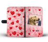 Golden Retriever On Pink Print Wallet Case-Free Shipping-WY State - Deruj.com