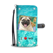 Cute Pug Dog Print Wallet Case-Free Shipping-WY State - Deruj.com
