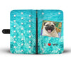 Cute Pug Dog Print Wallet Case-Free Shipping-WY State - Deruj.com