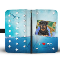 Cute Rottweiler Dog Print Wallet Case-Free Shipping-WY State - Deruj.com