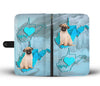 Lovely Pug Print Wallet Case-Free Shipping-WV State - Deruj.com