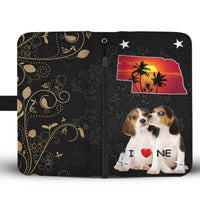 Lovely Beagle Dog Print Wallet Case-Free Shipping-NE State - Deruj.com