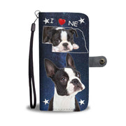 Cute Boston Terrier Print Wallet Case-Free Shipping-NE State - Deruj.com