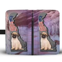 Cute Pug Dog Print Wallet Case-Free Shipping-DE State - Deruj.com