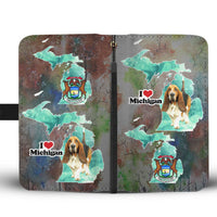 Cute Basset Hound Print Wallet Case-Free Shipping-MI State - Deruj.com