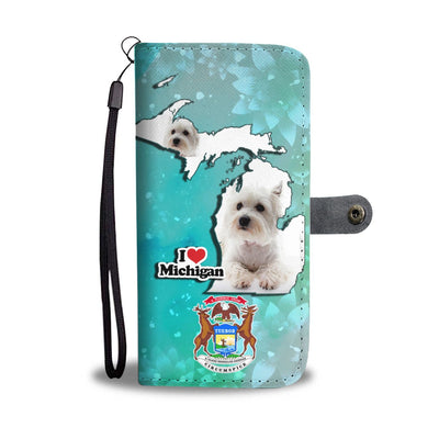 Cute West Highland White Terrier Print Wallet Case-Free Shipping-MI State - Deruj.com
