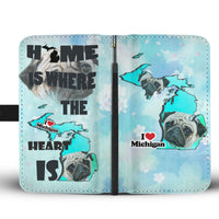 Cute Pug Art Print Wallet Case-Free Shipping-MI State - Deruj.com