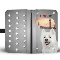 Cute Westie Print Wallet Case-Free Shipping-NE State - Deruj.com
